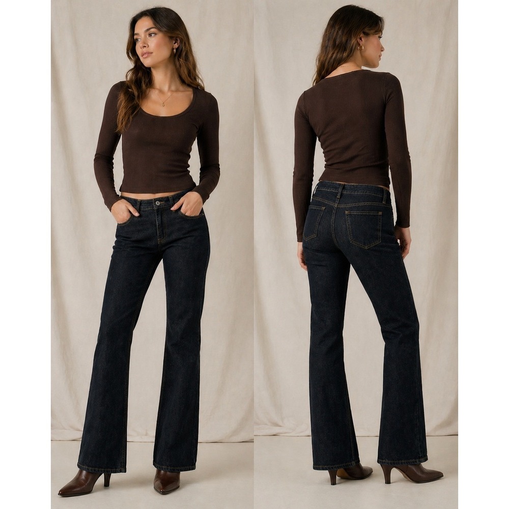 Gap Bootcut Jeans Womens 4 Dark Wash Indigo Stretch Denim Made in USA Y2K